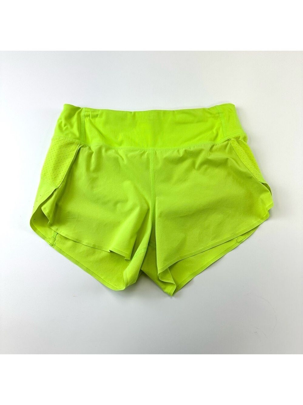Athleta Run With It Shorts Neon Yellow Running Athletic Womens XS 3inch